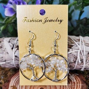 Quartz Tree of Life Earrings #1